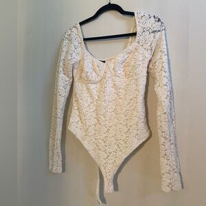 Brand new cream lace bodysuit